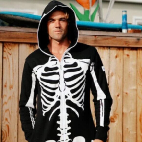 Tipsy Elves Full Body Unisex Skelteon Zip up Costume New in bag Size M - Picture 11 of 12